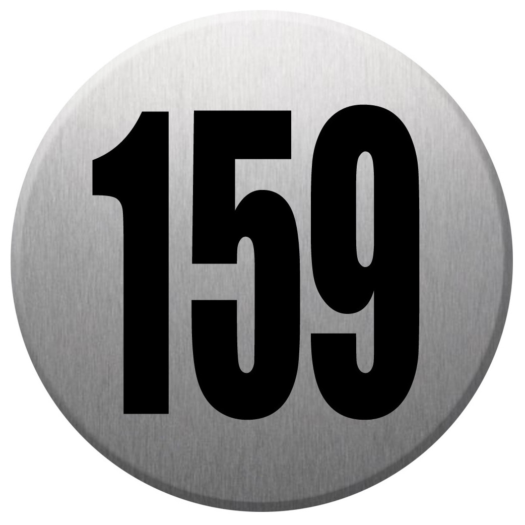 numéroderue159 - gris brossé 10x10cm - Sticker/autocollant