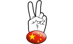 Autocollants : salut de motard chinois