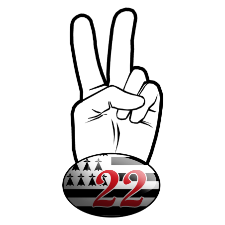 salut de motard breton 22 (10x4,8cm) - Sticker/autocollant salut de motard breton 22 (10x4,8cm) - Sticker/autocollant