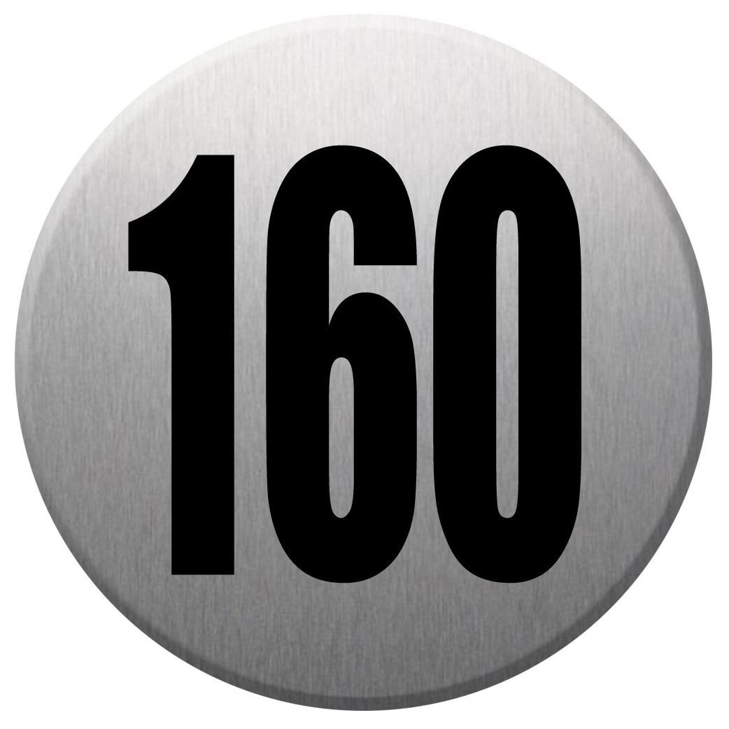 numéroderue160 - gris brossé 10x10cm - Sticker/autocollant