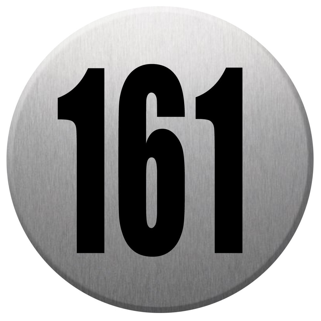 numéroderue161 - gris brossé 10x10cm - Sticker/autocollant