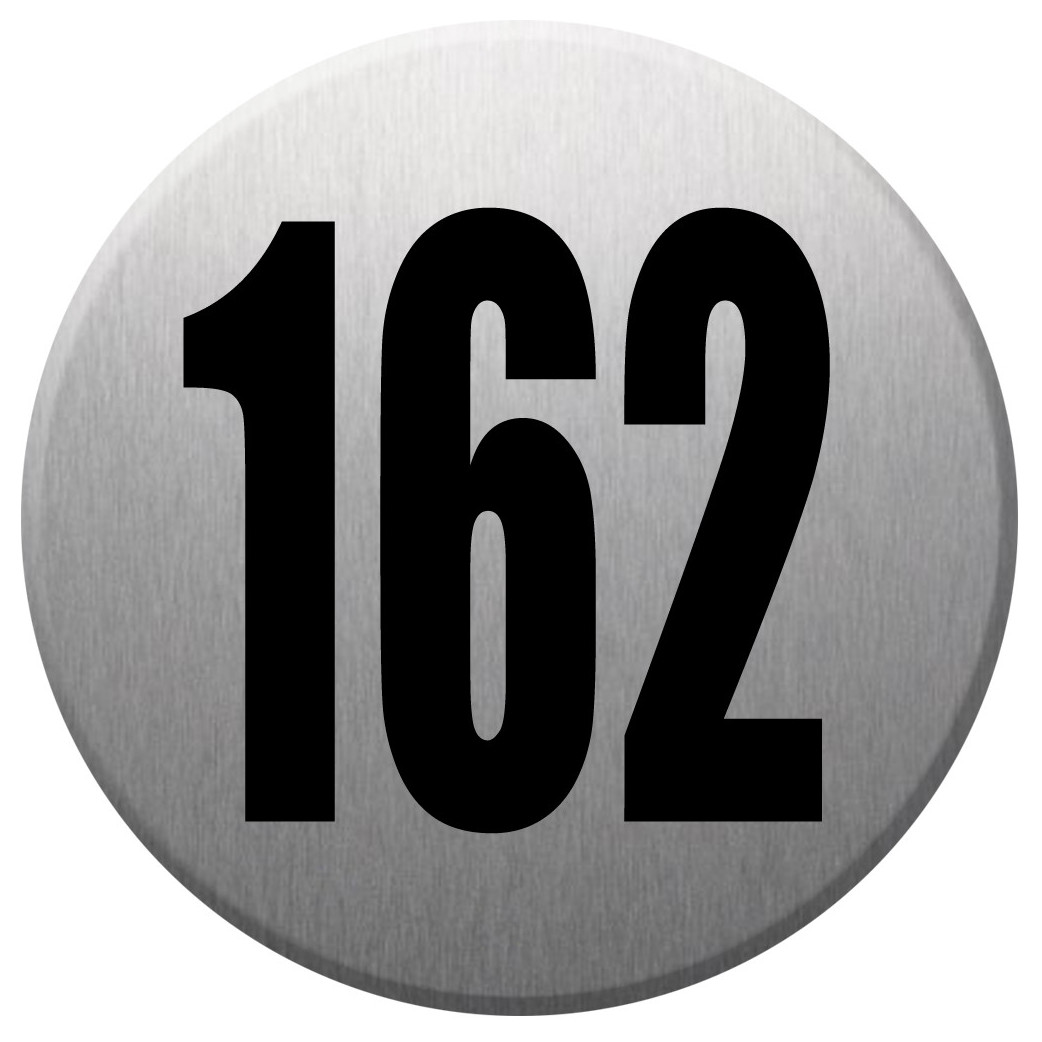 numéroderue162 - gris brossé 10x10cm - Sticker/autocollant