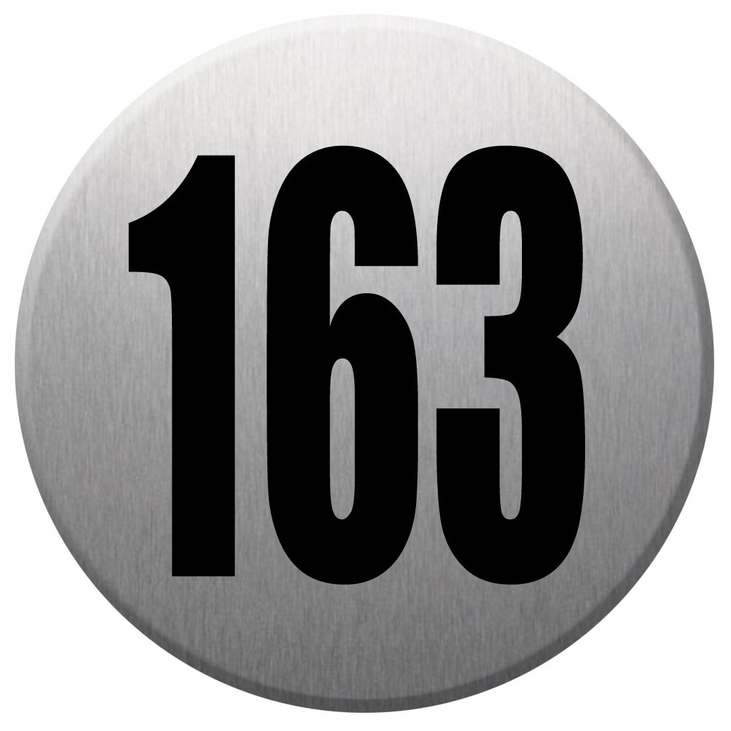 numéroderue163 - gris brossé 10x10cm - Sticker/autocollant