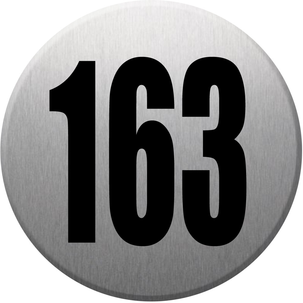 numéroderue163 - gris brossé 10x10cm - Sticker/autocollant