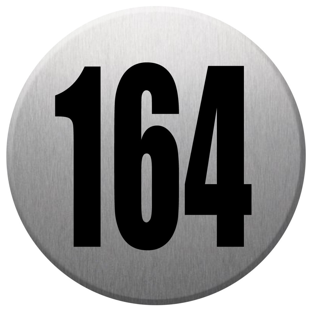 numéroderue164 - gris brossé 10x10cm - Sticker/autocollant