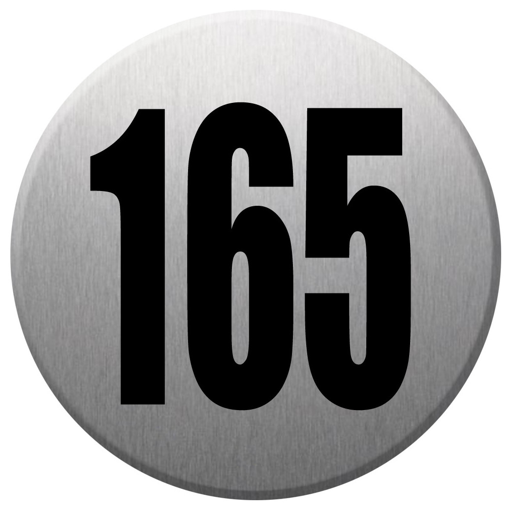 numéroderue165 - gris brossé 10x10cm - Sticker/autocollant