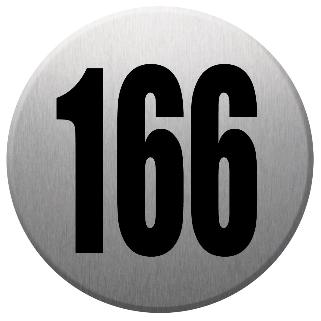 numéroderue166 - gris brossé 10x10cm - Sticker/autocollant