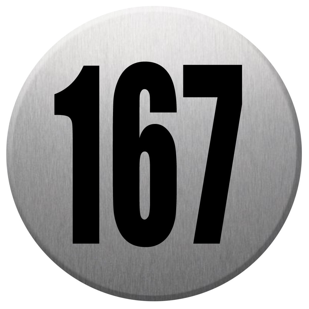 numéroderue167 - gris brossé 10x10cm - Sticker/autocollant