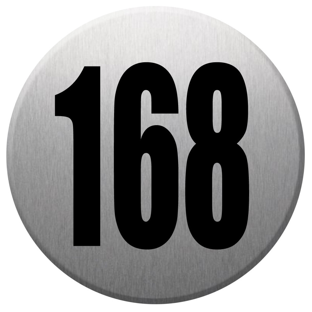 numéroderue168 - gris brossé 10x10cm - Sticker/autocollant