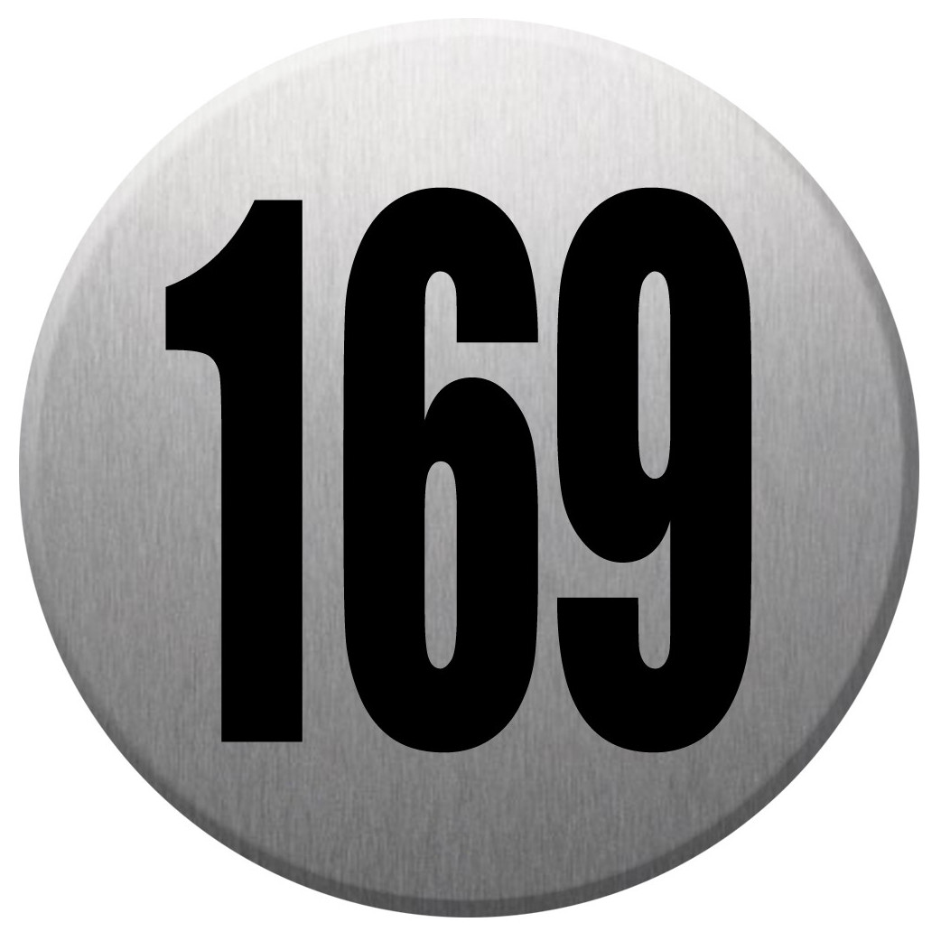 numéroderue169 - gris brossé 10x10cm - Sticker/autocollant