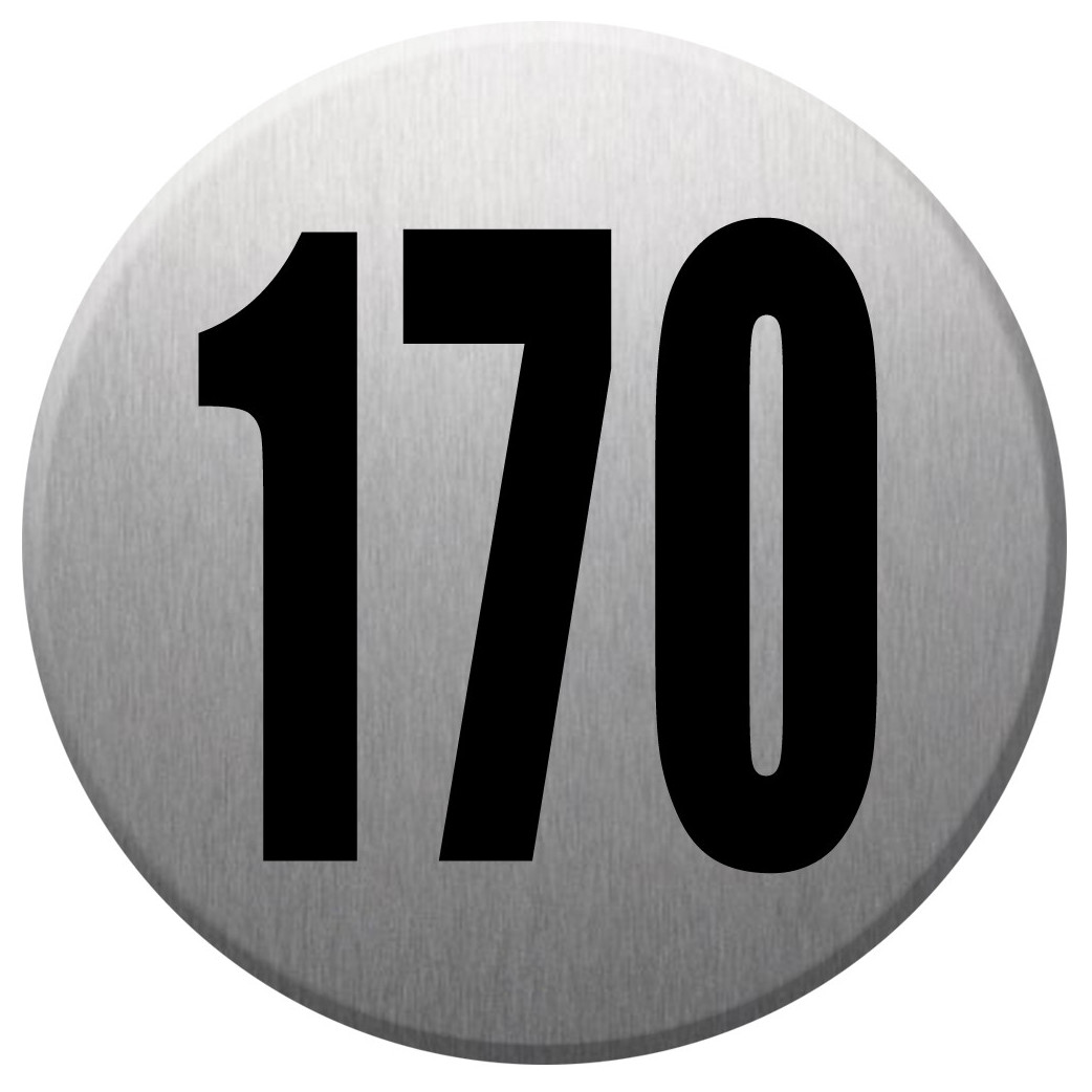 numéroderue170 - gris brossé 10x10cm - Sticker/autocollant