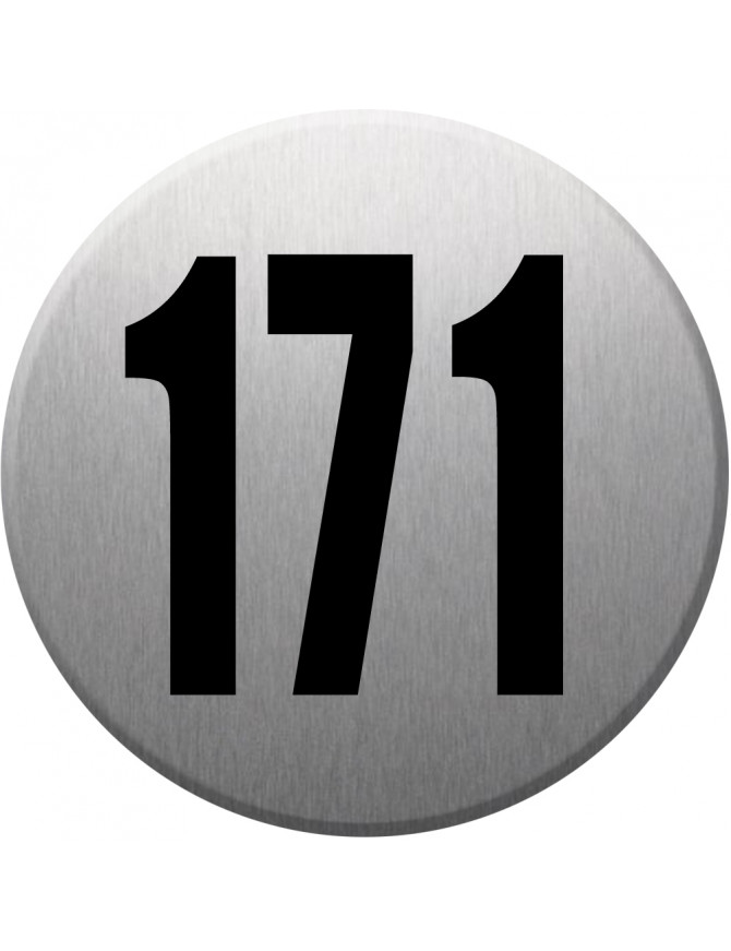 numéroderue171 - gris brossé 10x10cm - Sticker/autocollant numéroderue171 - gris brossé 10x10cm - Sticker/autocollant