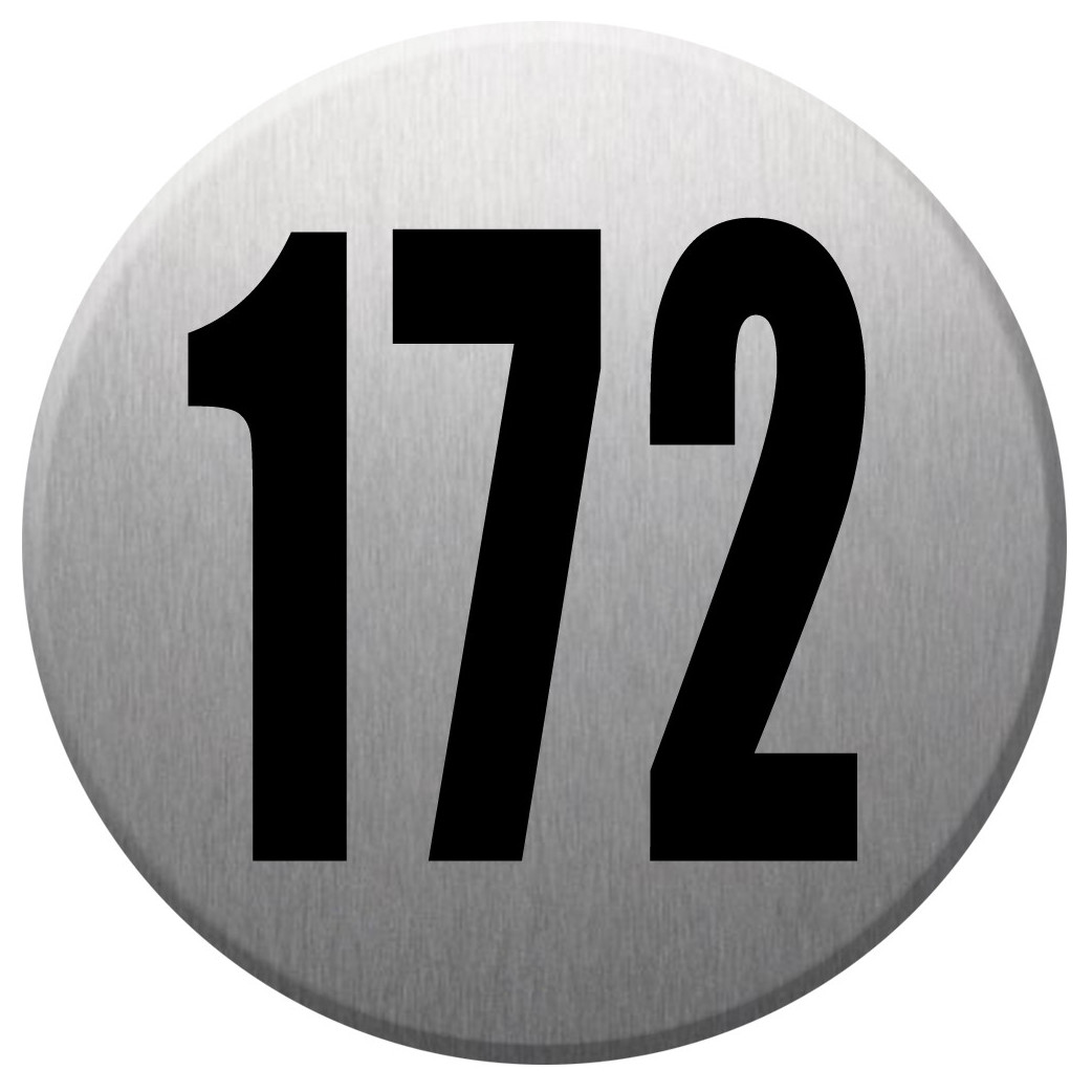 numéroderue172 - gris brossé 10x10cm - Sticker/autocollant