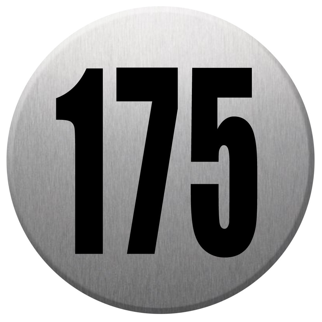 numéroderue175 - gris brossé 10x10cm - Sticker/autocollant