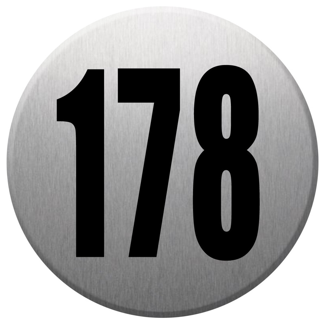 numéroderue178 - gris brossé 10x10cm - Sticker/autocollant