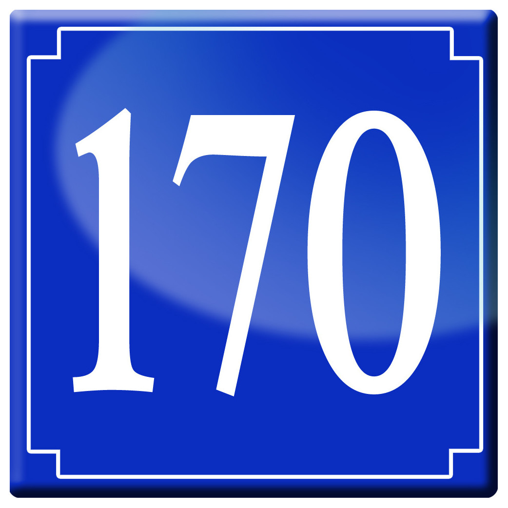 numéroderue170 - classique 10x10cm - Sticker/autocollant