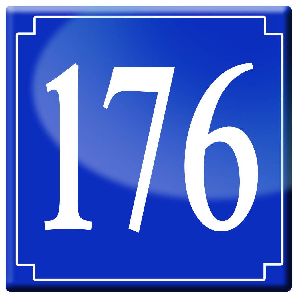 numéroderue176 - classique 10x10cm - Sticker/autocollant