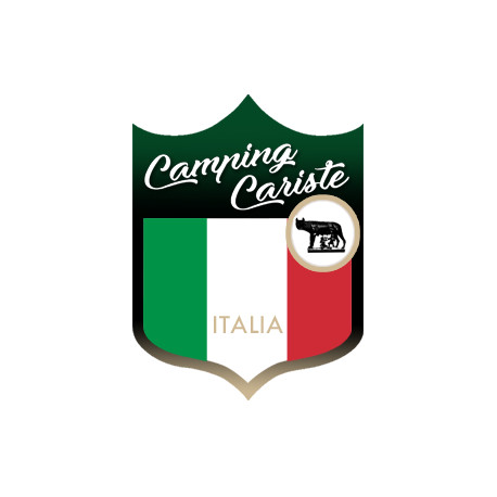 Campingcariste Italie - 20x15cm - Sticker/autocollant