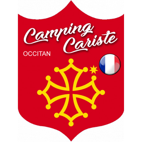 Camping cariste Occitan - 20x15cm - Sticker/autocollant