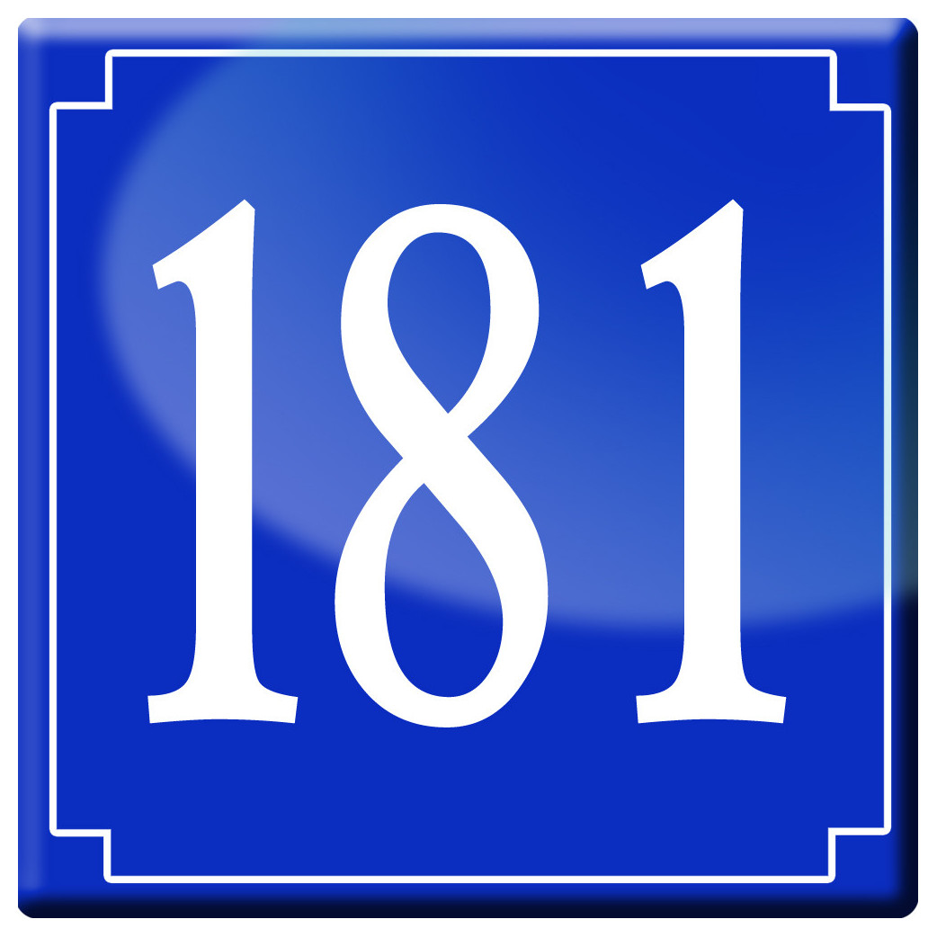 numéroderue181 - classique 10x10cm - Sticker/autocollant