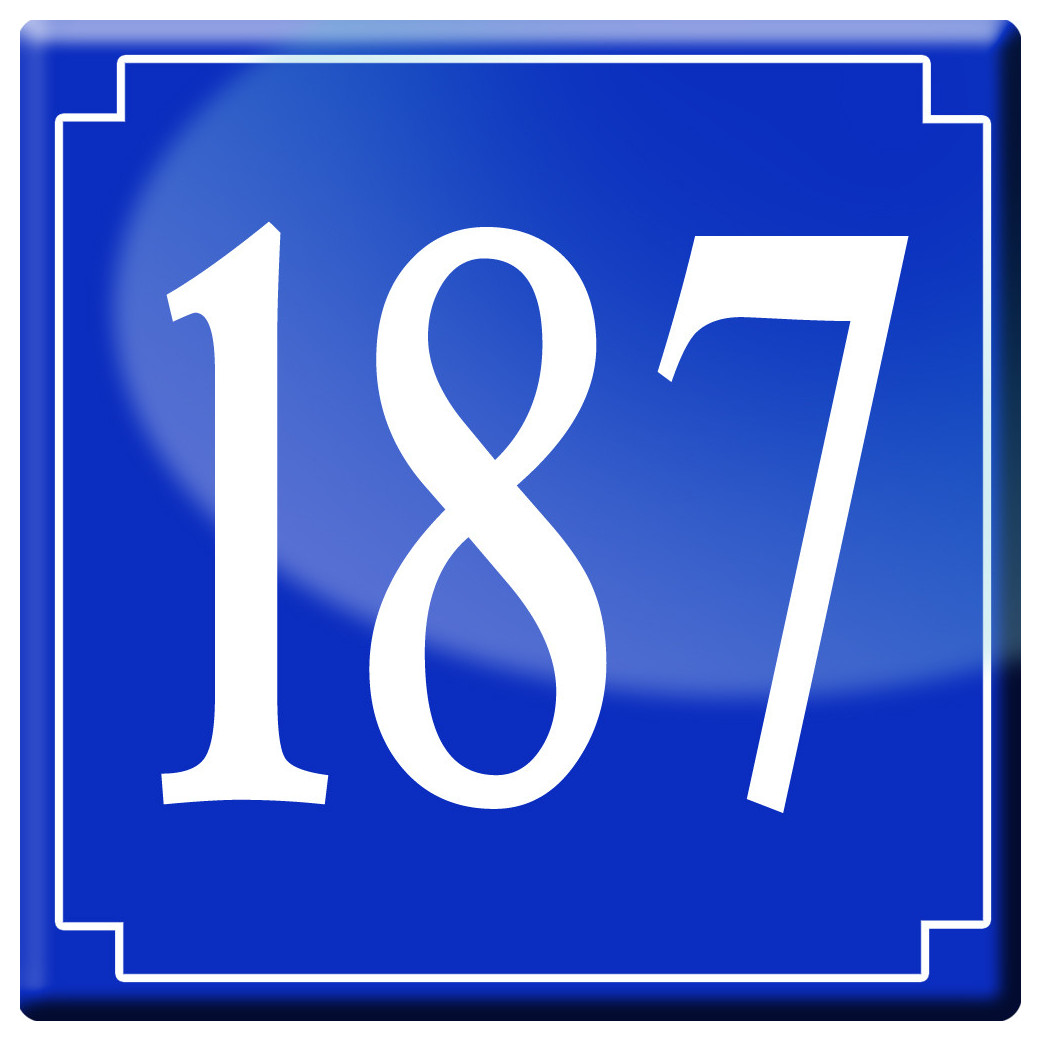 numéroderue187 - classique 10x10cm - Sticker/autocollant