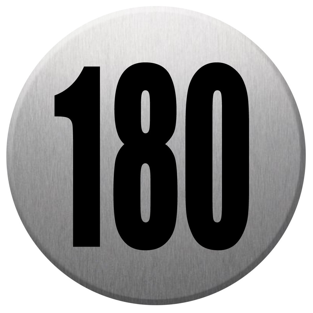 numéroderue180 - gris brossé 10x10cm - Sticker/autocollant