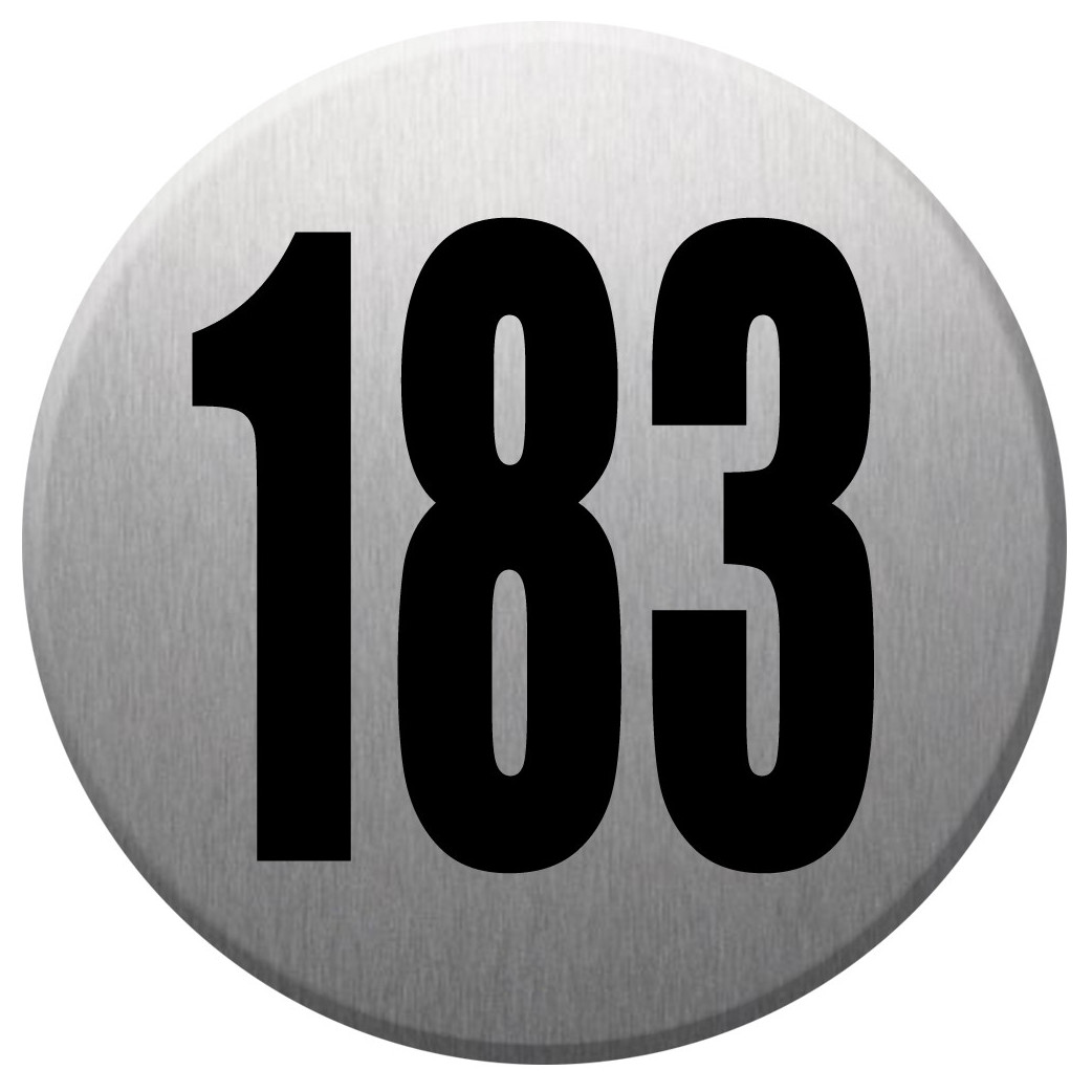 numéroderue183 - gris brossé 10x10cm - Sticker/autocollant