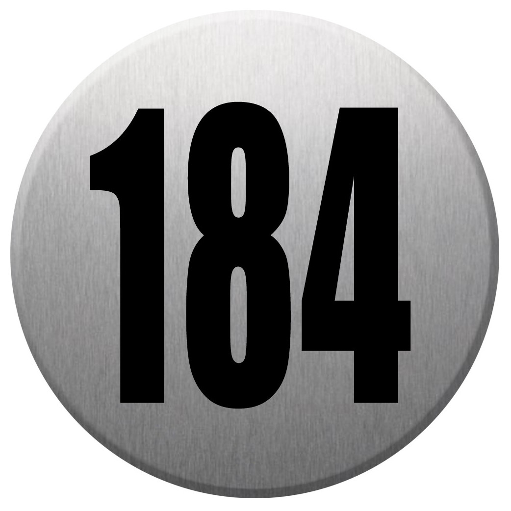 numéroderue184 - gris brossé 10x10cm - Sticker/autocollant