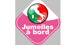 Autocollants : bebe a bord jumelles d'origine Italienne 2