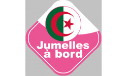 bébé à bord jumelles d'origine Algérienne - 10x10cm - Sticker/autocollant