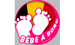 Autocollants : bebe a bord belge fille