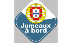 Autocollants : bebe a bord jumeaux d'origine Portugaise