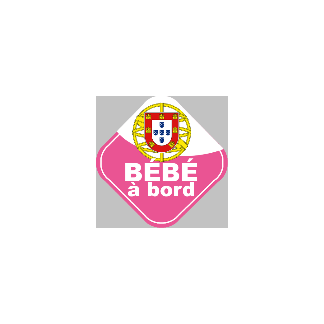 bébé à bord Portugaise - 15cm - Sticker/autocollant