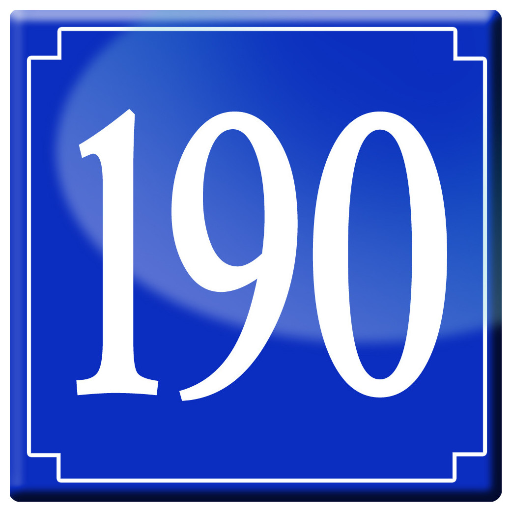 numéroderue190 - classique 10x10cm - Sticker/autocollant