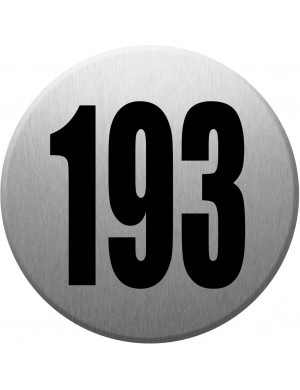 numéroderue193 - gris brossé 10x10cm - Sticker/autocollant