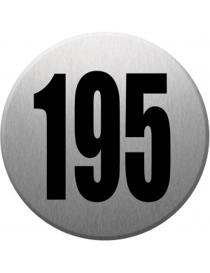 numéroderue195 - gris brossé 10x10cm - Sticker/autocollant