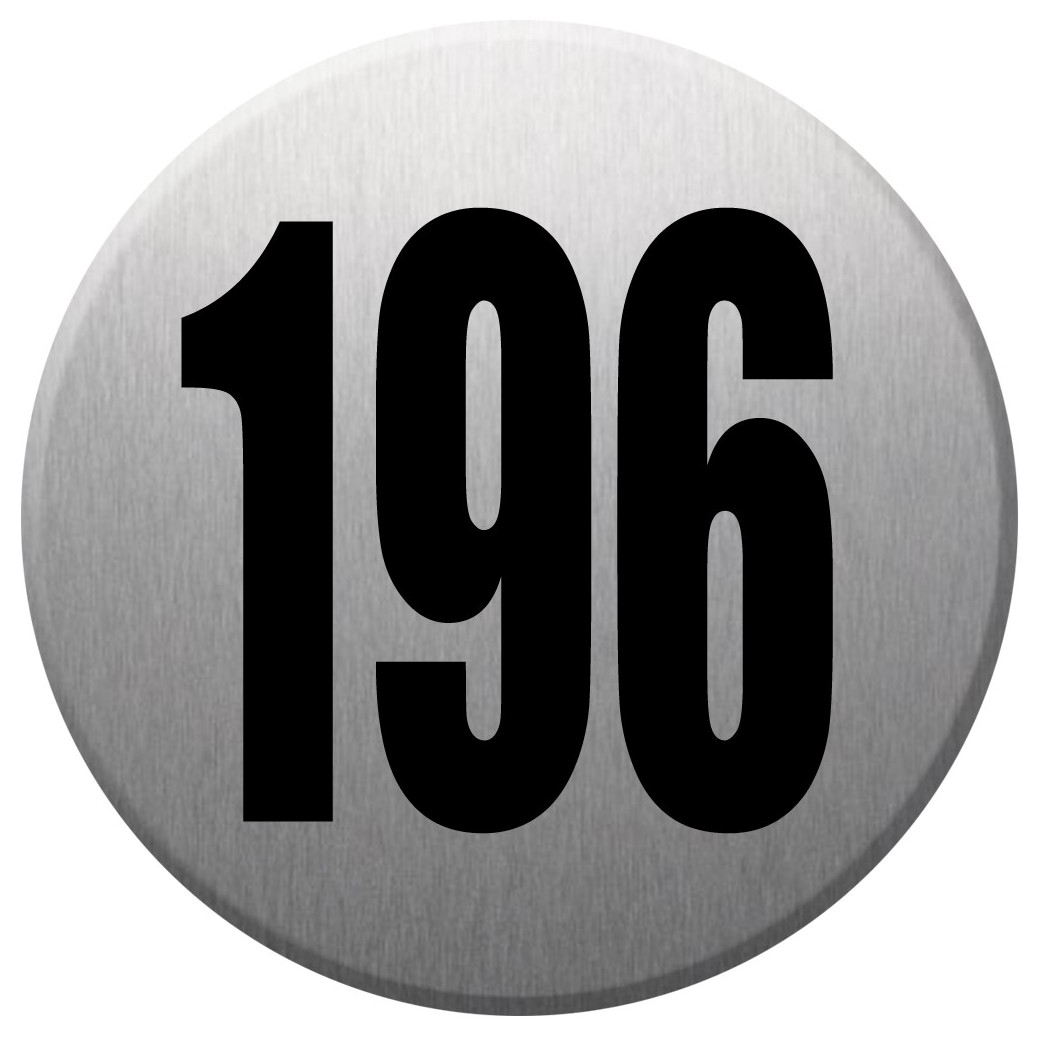 numéroderue196 - gris brossé 10x10cm - Sticker/autocollant