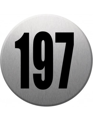 numéroderue197 - gris brossé 10x10cm - Sticker/autocollant
