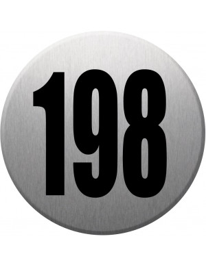 numéroderue198 - gris brossé 10x10cm - Sticker/autocollant