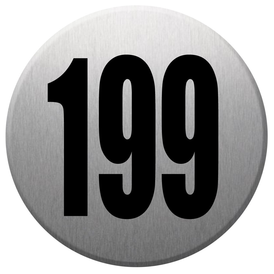 numéroderue199 - gris brossé 10x10cm - Sticker/autocollant