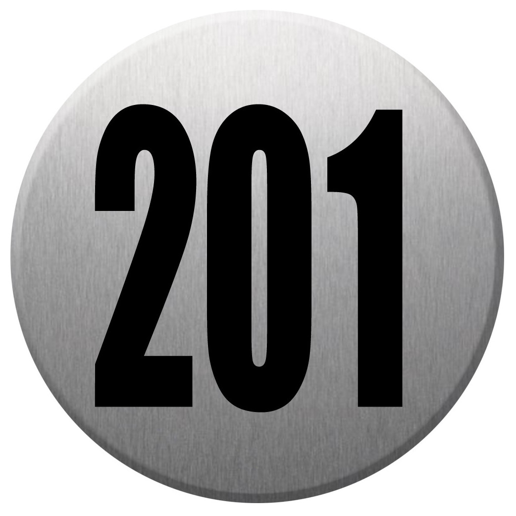 numéroderue201 - gris brossé 10x10cm - Sticker/autocollant