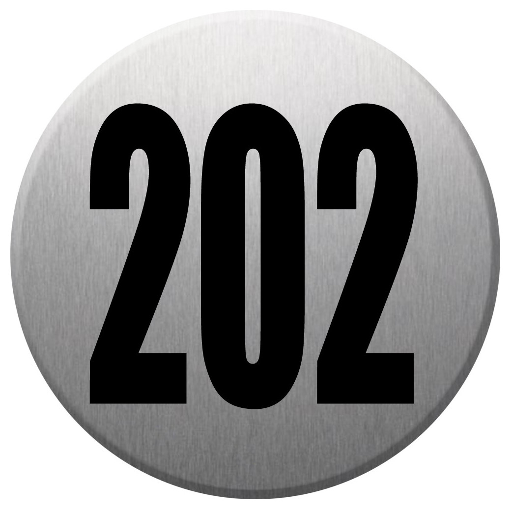 numéroderue202 - gris brossé 10x10cm - Sticker/autocollant