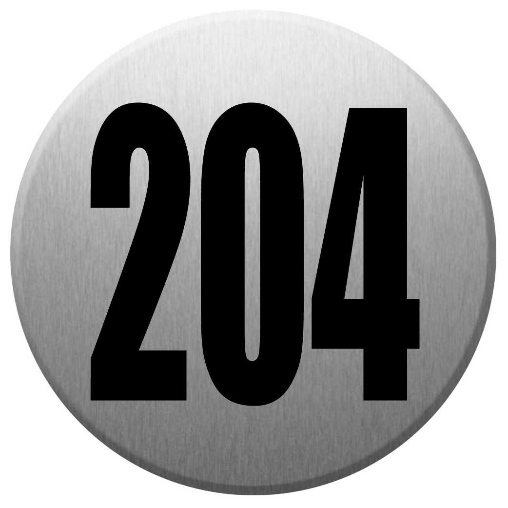 numéroderue204 - gris brossé 10x10cm - Sticker/autocollant