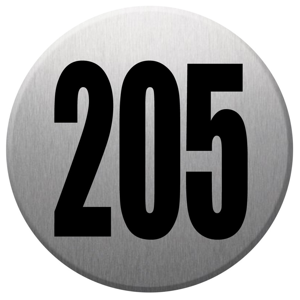 numéroderue205 - gris brossé 10x10cm - Sticker/autocollant