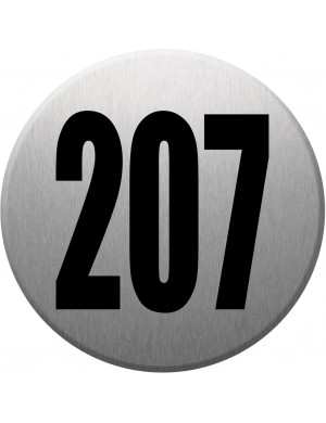 numéroderue207 - gris brossé 10x10cm - Sticker/autocollant