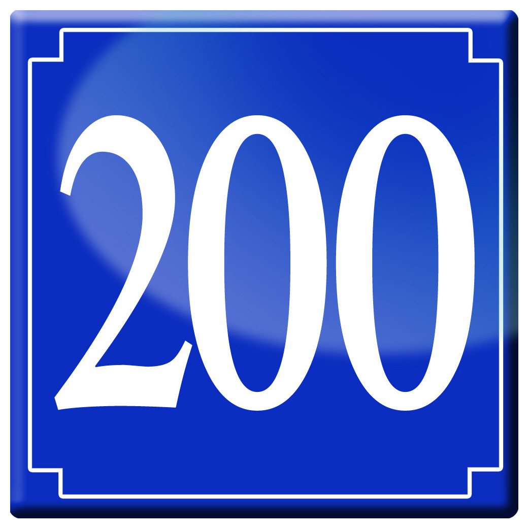 numéroderue200 - classique 10x10cm - Sticker/autocollant
