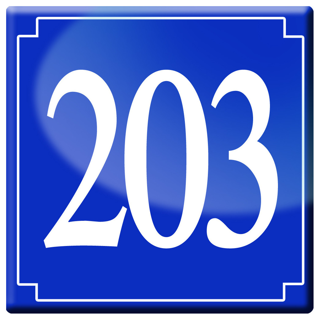 numéroderue203 - classique 10x10cm - Sticker/autocollant