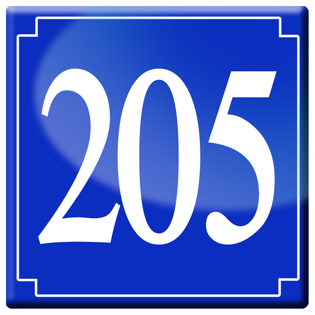 numéroderue205 - classique 10x10cm - Sticker/autocollant