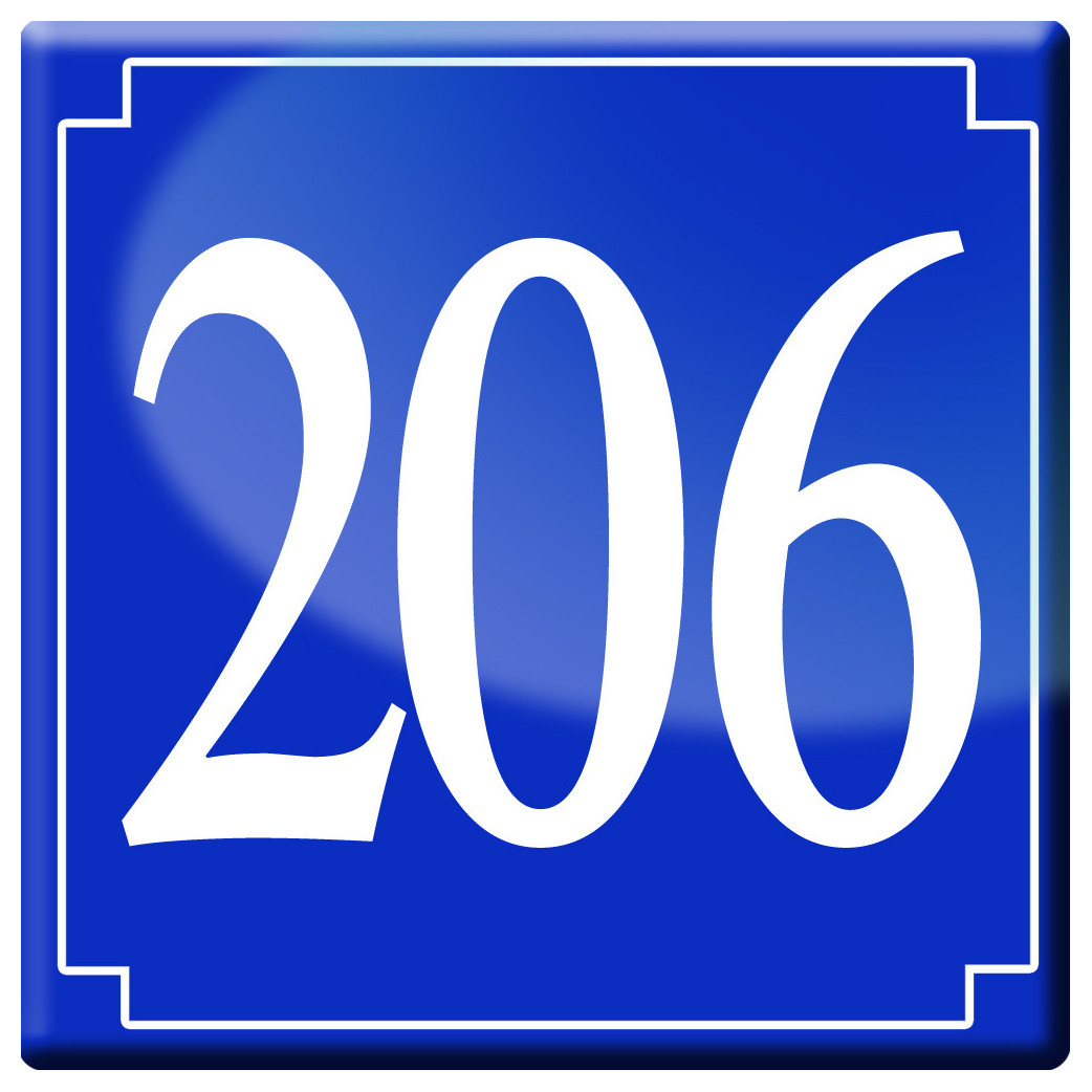 numéroderue206 - classique 10x10cm - Sticker/autocollant