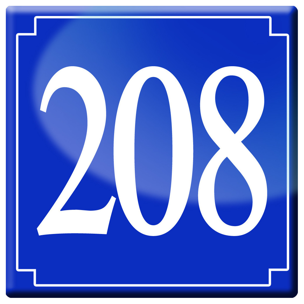 numéroderue208 - classique 10x10cm - Sticker/autocollant